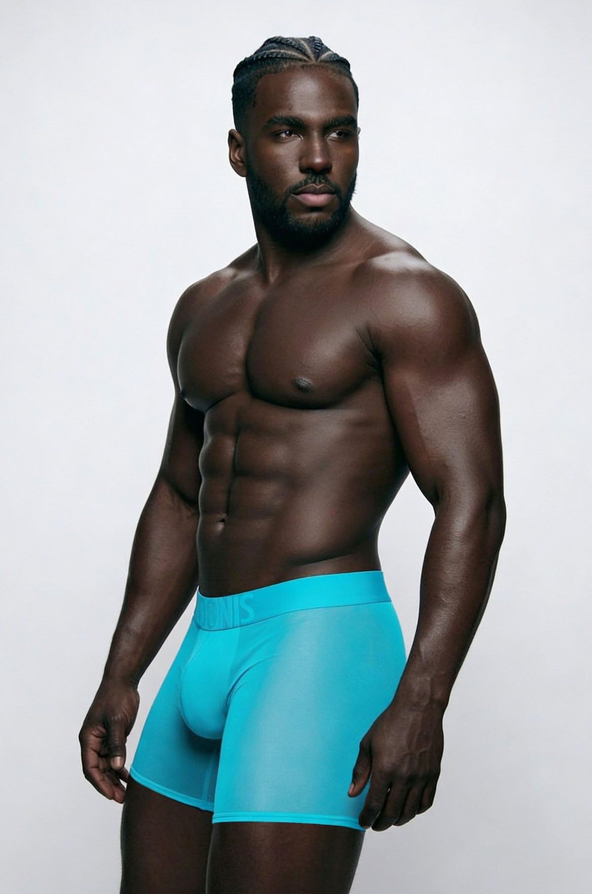 Adonis by Kyhry Men's Lagoon Blue Sheer Boxer Brief