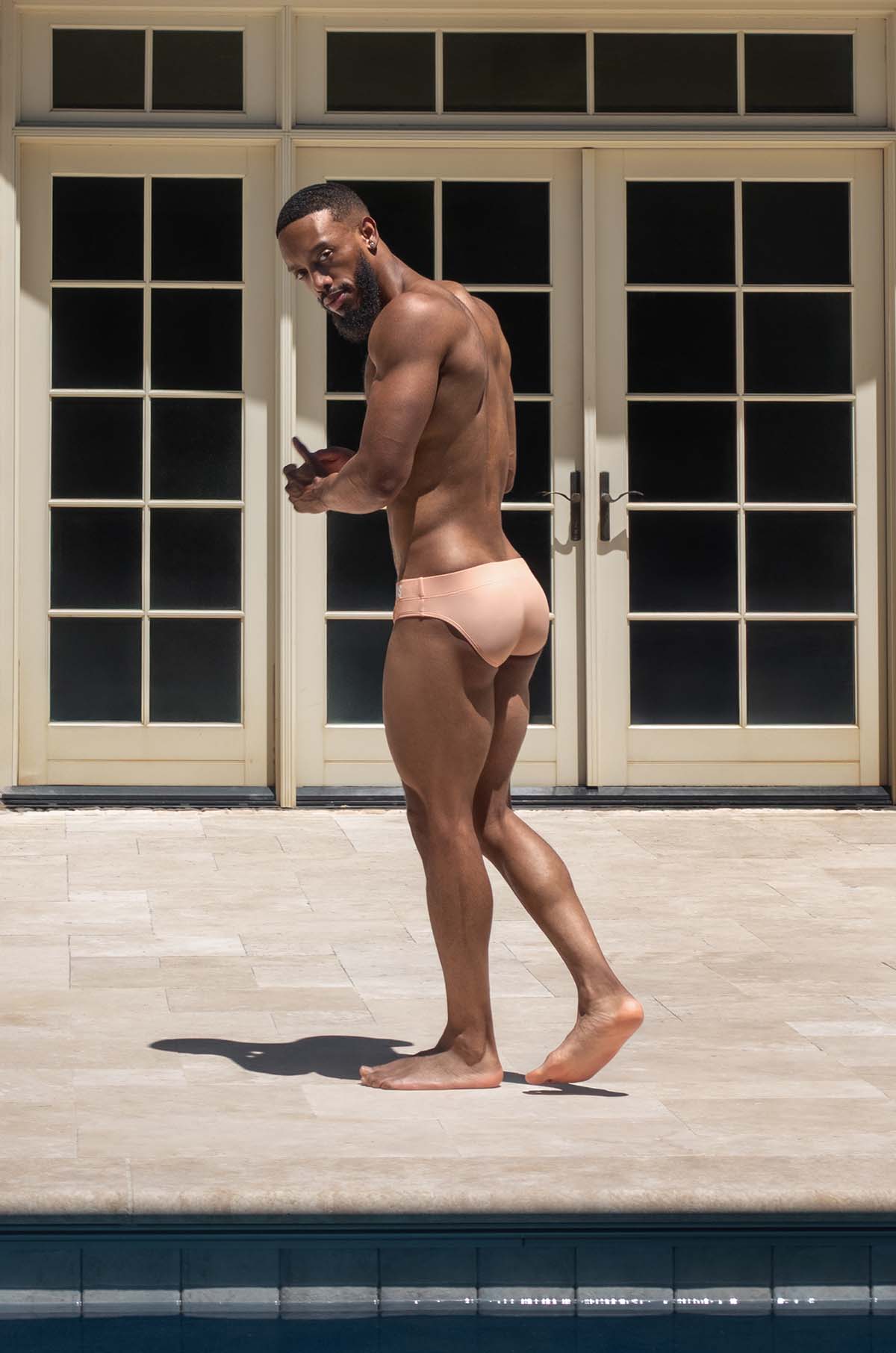 Adonis by Kyhry Men's Peach Cream Swim Brief
