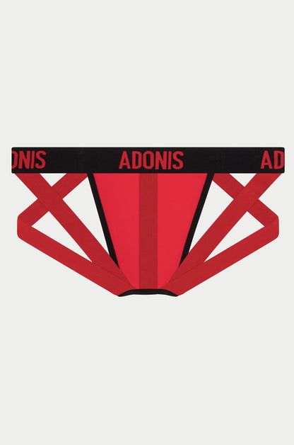 Adonis by Kyhry Men's Double-Strap Red Jock/Thong