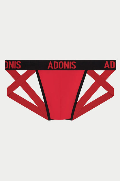 Adonis by Kyhry Men's Double-Strap Red Jock/Thong