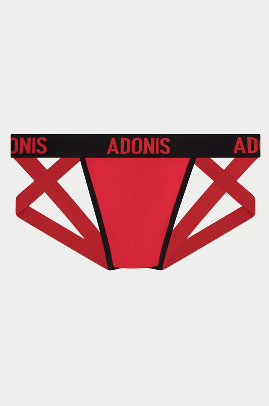 Adonis by Kyhry Men's Double-Strap Red Jock/Thong
