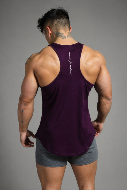 Jed North Men's Fast-Dry Bodybuilding Workout Stringer - Dark Purple