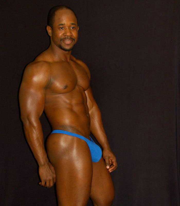 Blue arroyman classic cotton spandex thong underwear size l shown from the back side with athletic briefs design