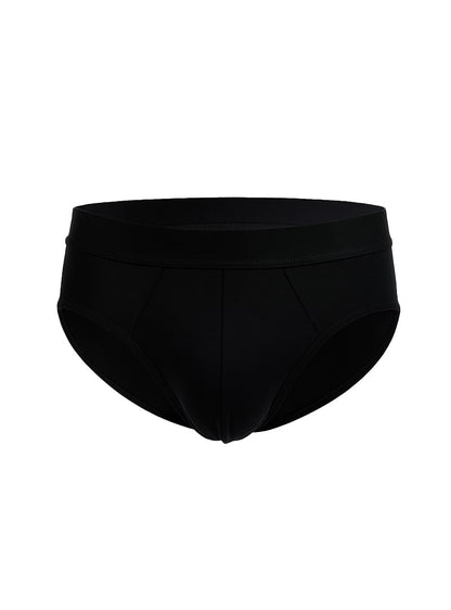 Black cotton briefs with smooth form-fitting design and elastic waistband from assorted cotton brief 4 pieces pack
