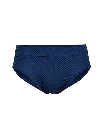 Navy blue cotton swim trunks with diagonal ribbed texture and tailored fit from assorted cotton brief 4 pieces pack
