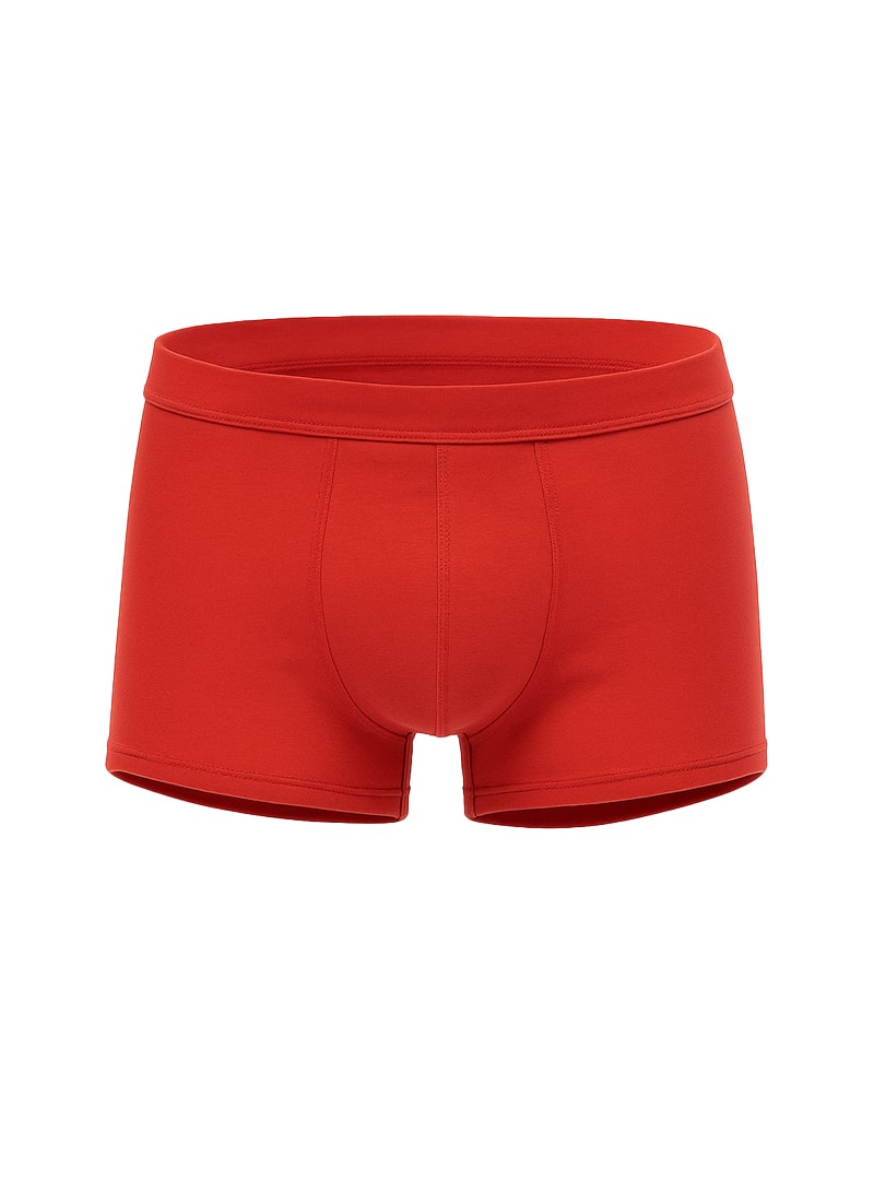 Red men’s briefs from assorted cotton trunk 4 pieces pack with smooth form-fitting design and elastic waistband