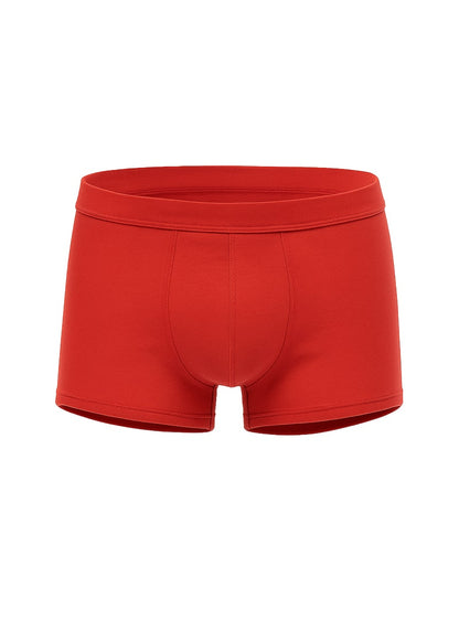 Red men’s briefs from assorted cotton trunk 4 pieces pack with smooth form-fitting design and elastic waistband