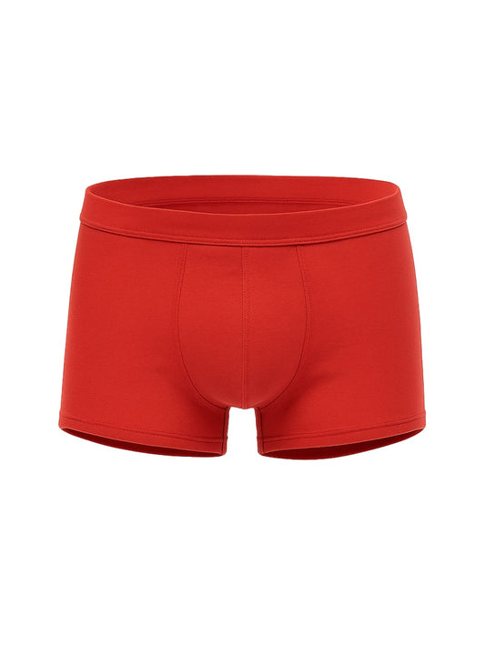 Red men’s briefs from assorted cotton trunk 4 pieces pack with smooth form-fitting design and elastic waistband