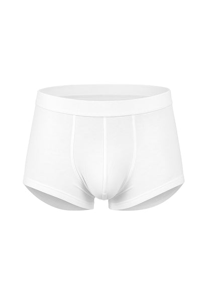 White cotton briefs with seamless design and elastic waistband from assorted cotton trunk 4 pieces pack