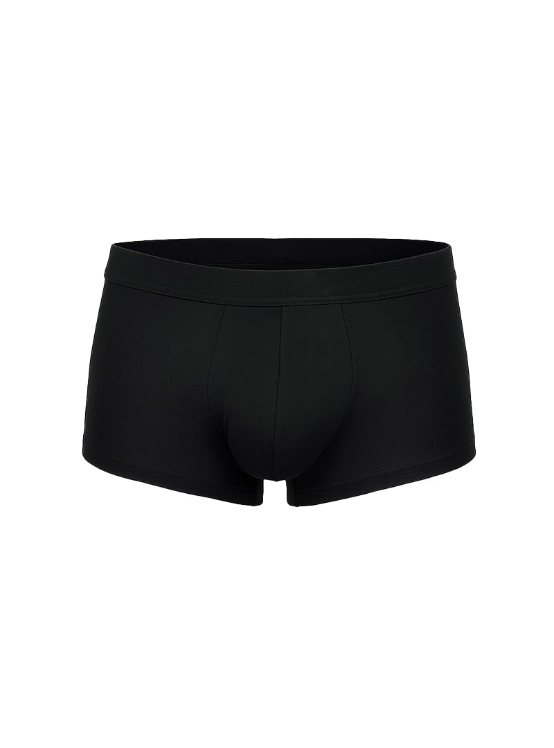 Black men’s cotton briefs with smooth form fitting design and elastic waistband assorted trunk 4 pieces pack