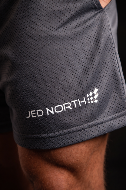 Jed North Men's Athletic Mesh Shorts - Storm Gray
