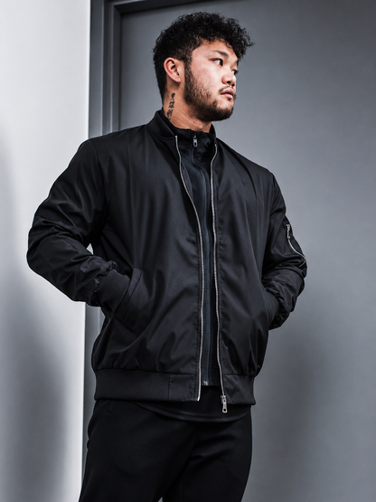 Jed North Men's Men's Premium Bomber Jacket - Black