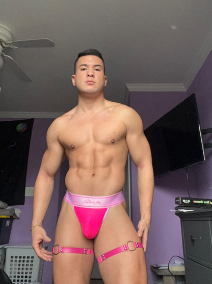 JJ Malibu Men's CoolMesh Pro Thong  - Neon Pink