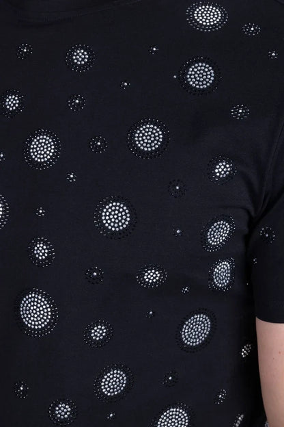 Barabas Herren-T-Shirt Diamond Mine mit Strasssteinen – Schwarz/Silber