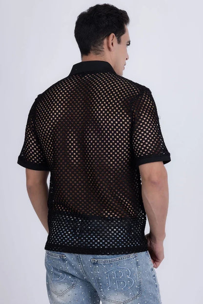 Barabas Herren-Polohemd aus Glintform-Mesh