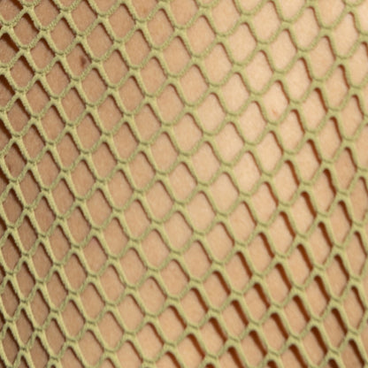 Olive green beachy net tank top made of mesh fabric with a diamond shaped pattern suitable for casual wear