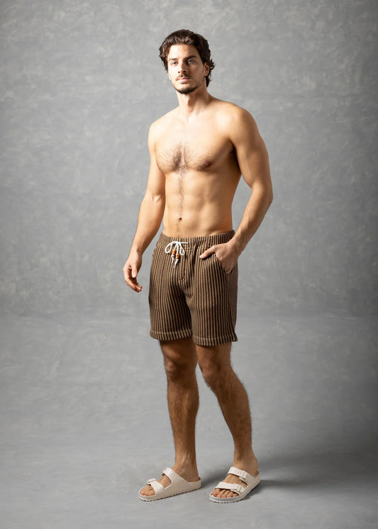 Short à cordon de serrage en maille Toscane Bespoke Moda pour homme - Disponible en 2 couleurs