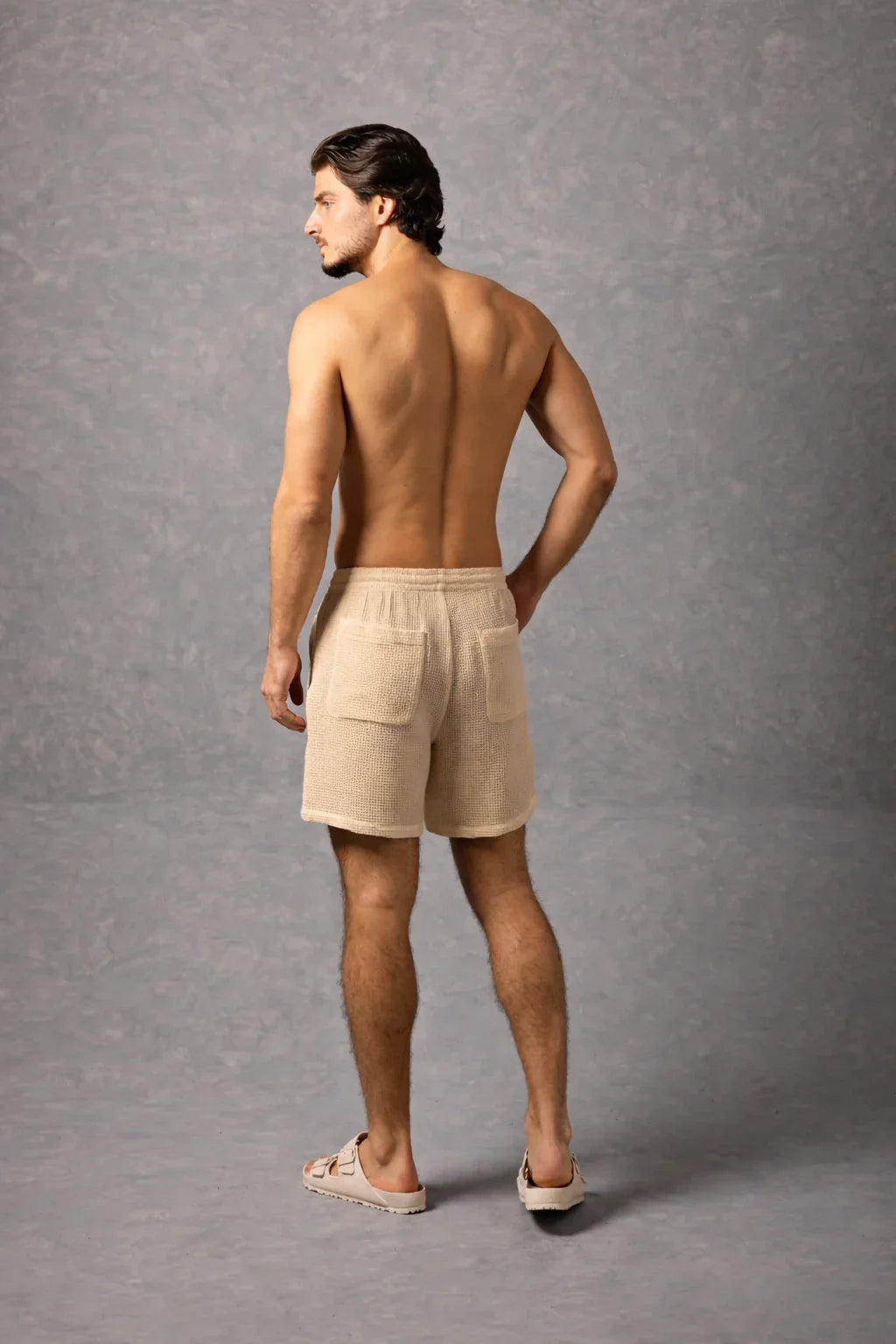 Short en maille gaufrée texturée pour homme Bespoke Moda - Disponible en 2 couleurs
