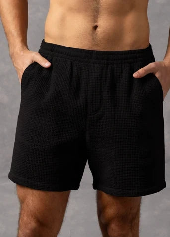 Short en maille gaufrée texturée pour homme Bespoke Moda - Disponible en 2 couleurs