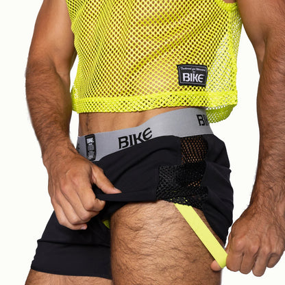 BIKE Athletic Peek-A-Boo Jock Short - Black