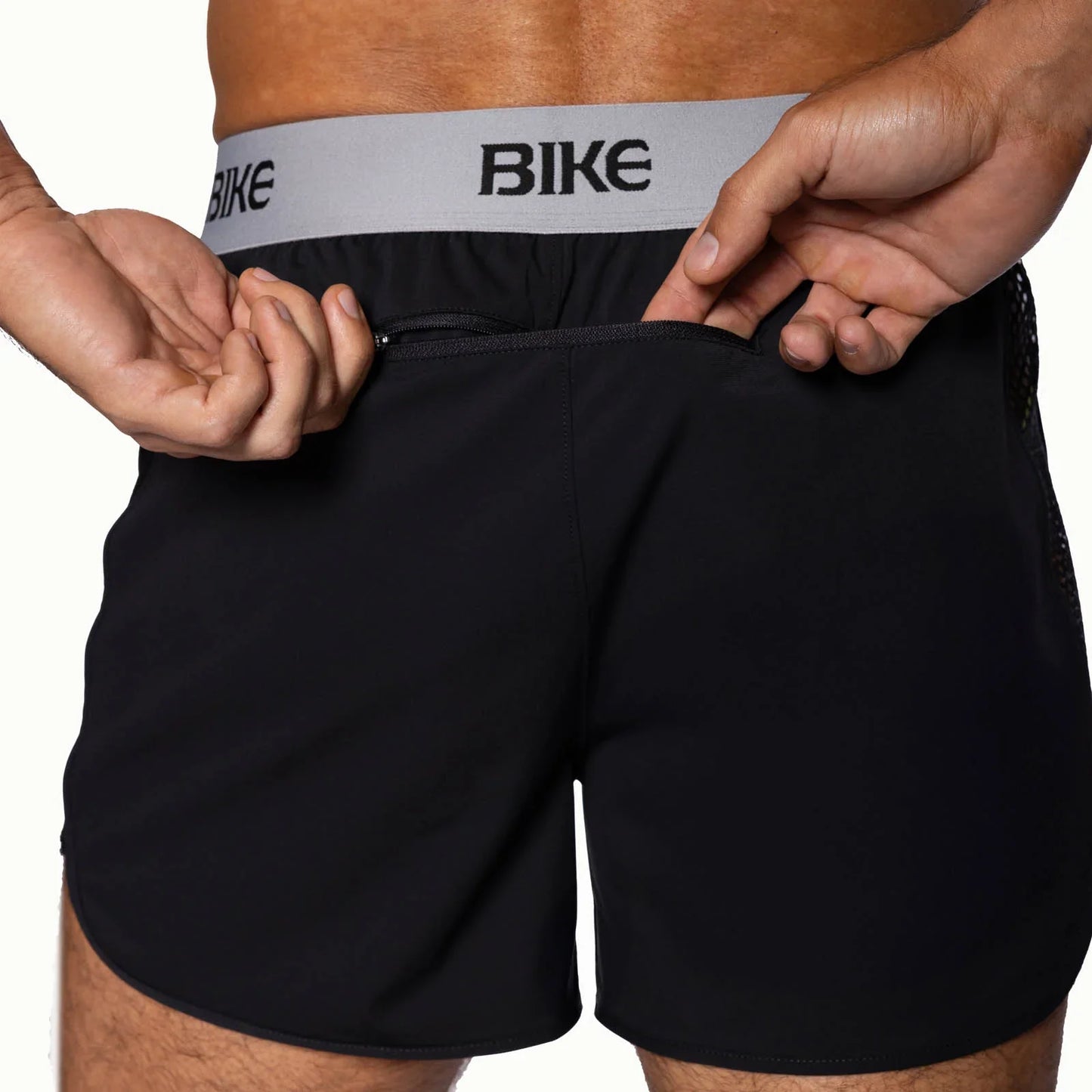 BIKE Athletic Peek-A-Boo Jock Short - Black