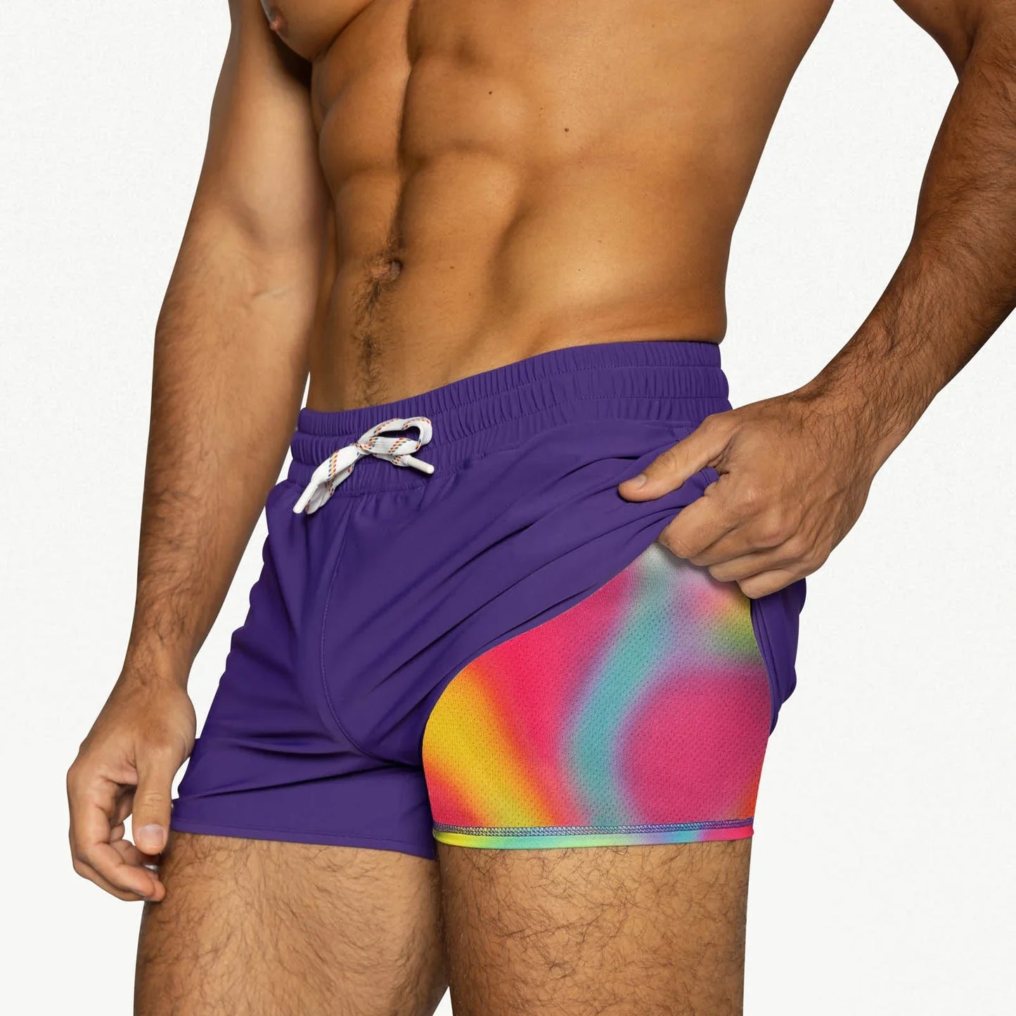 BIKE Athletic Track Short - Pride Purple