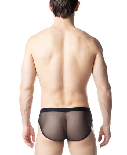 Black blur bikini brief mesh briefs with solid black waistband for breathable comfortable everyday wear