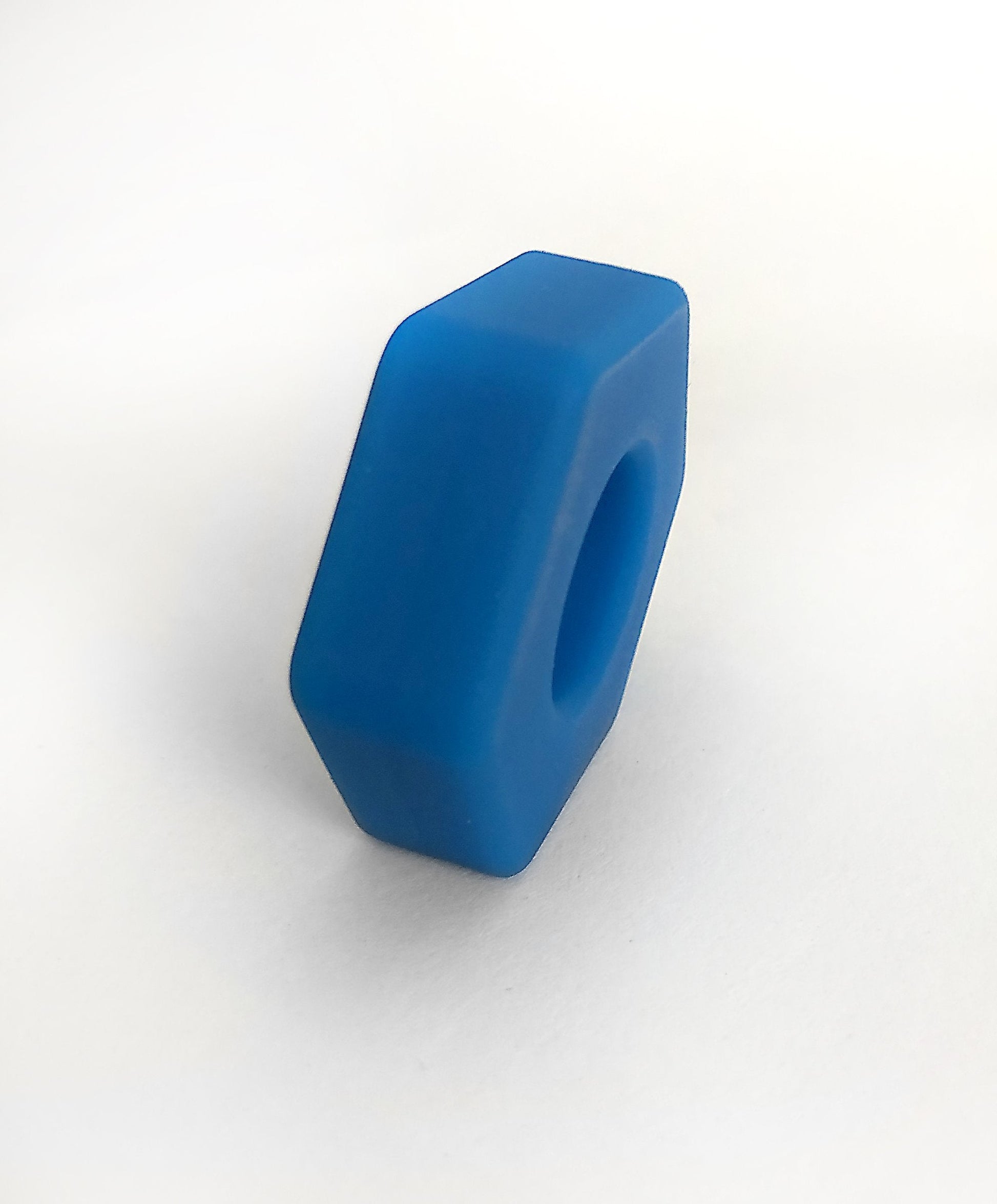 Blue silicone hexagonal nut bust a nut designed for durable grip and secure fastening in various projects