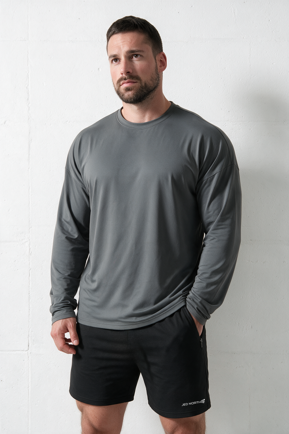 Jed North Men's Base Performance Long Sleeve T-Shirt - Dark Gray