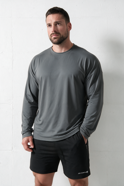 Jed North Men's Base Performance Long Sleeve T-Shirt - Dark Gray