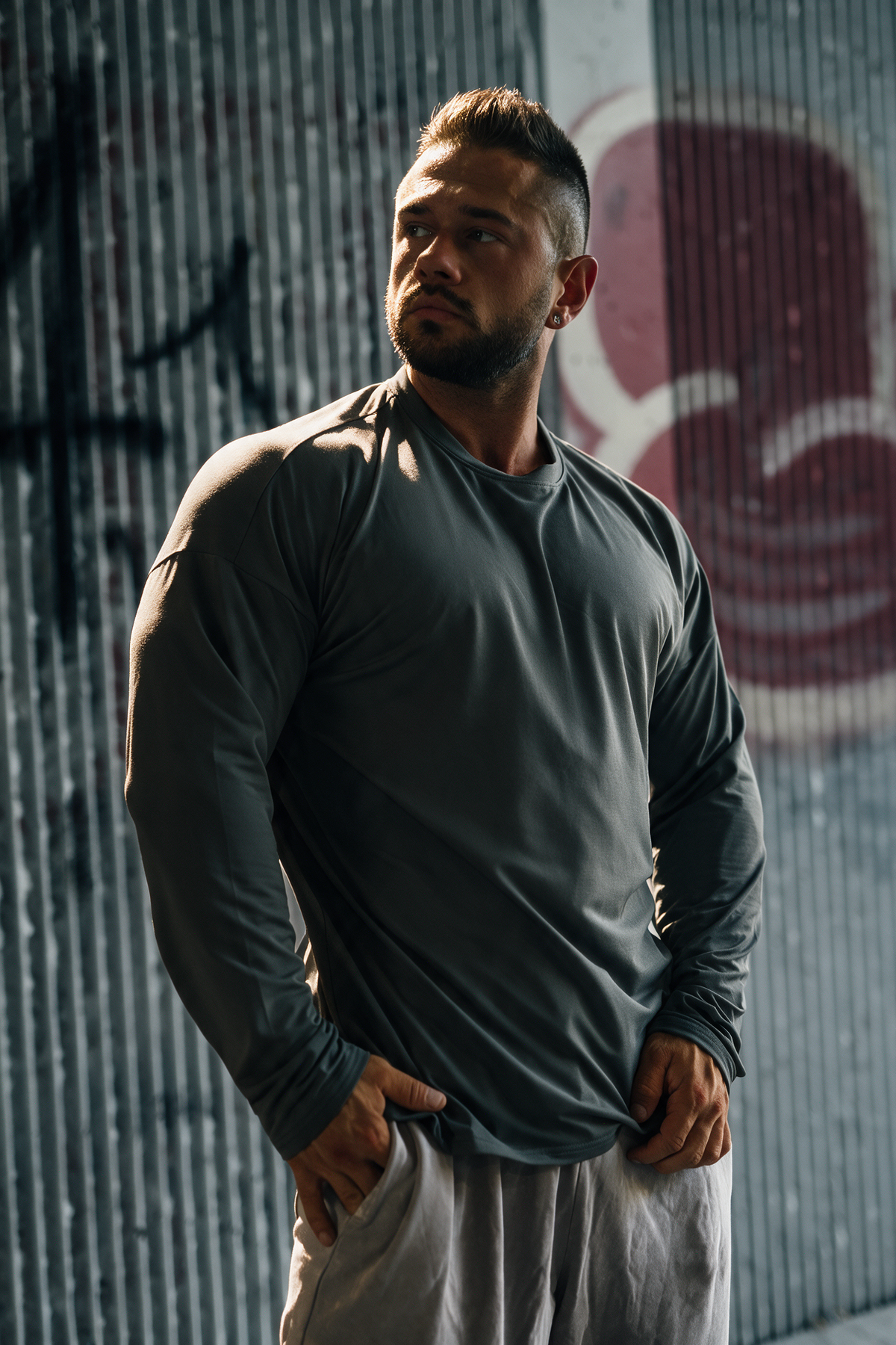 Jed North Men's Base Performance Long Sleeve T-Shirt - Dark Gray