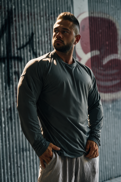 Jed North Men's Base Performance Long Sleeve T-Shirt - Dark Gray