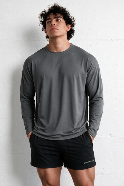 Jed North Men's Base Performance Long Sleeve T-Shirt - Dark Gray