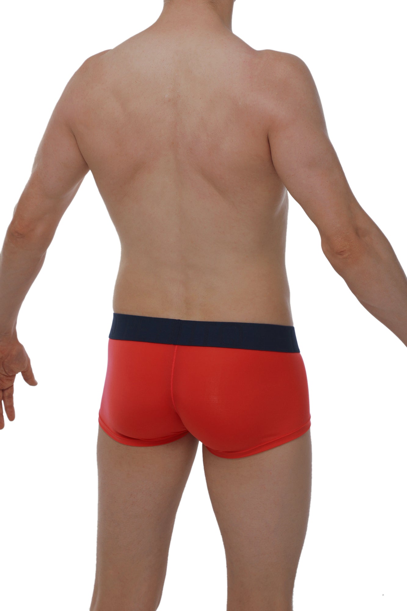 Red boxer briefs taik plum crimson with navy blue waistband designed for comfortable daily wear