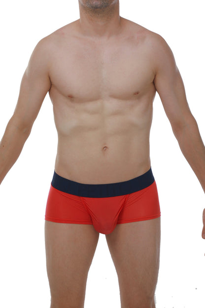 Red boxer briefs taik plum crimson with navy blue waistband designed for comfortable everyday wear
