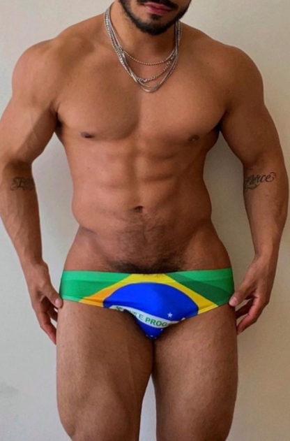 JJ Malibu Men's Lovesick Briefs - Brazil Flag