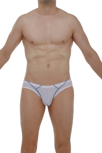 White briefs upaix plum white with blue stitching details for comfortable everyday wear