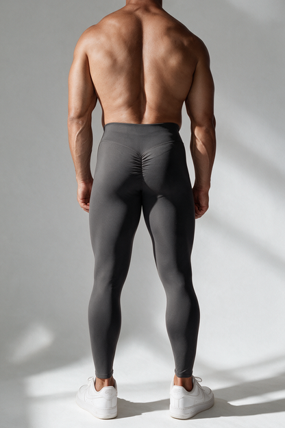 JJ Malibu Men's Bubble Butt Scrunch Leggings - Storm Grey