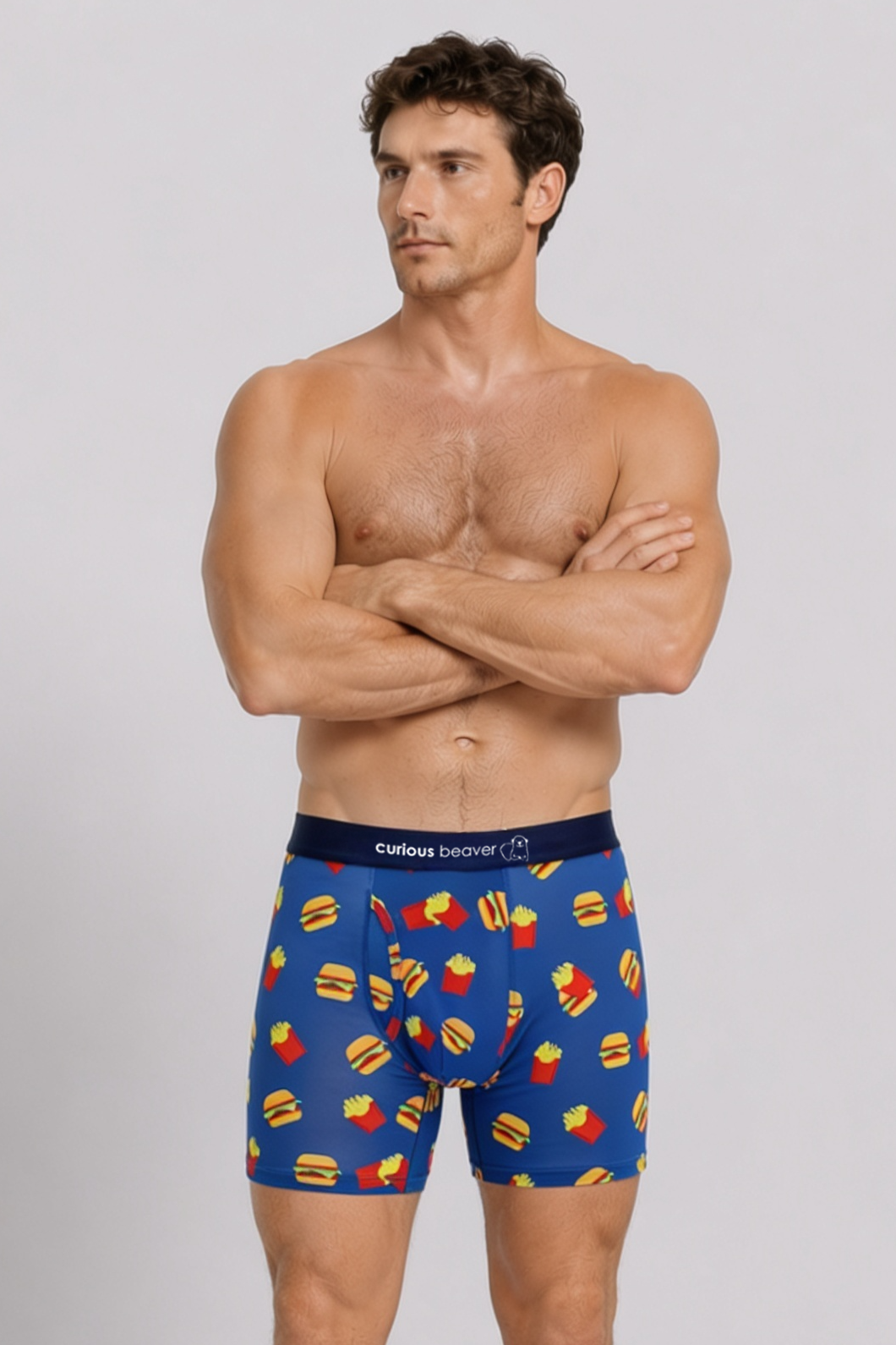 Curious Beaver Men's Boxer Briefs - Burgers