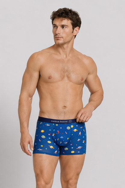 Curious Beaver Men's Boxer Briefs - Galaxy
