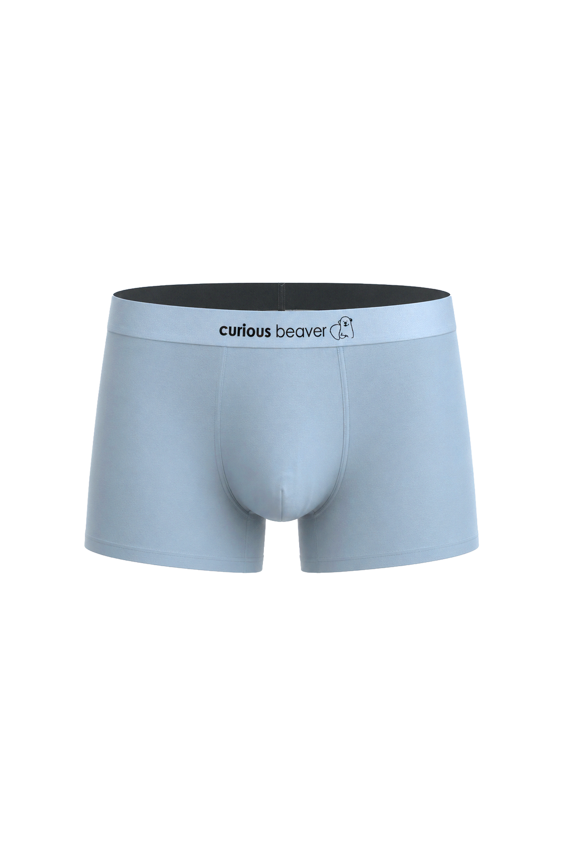 Curious Beaver Men's Soft Modal Boxer Briefs - Silver Blue