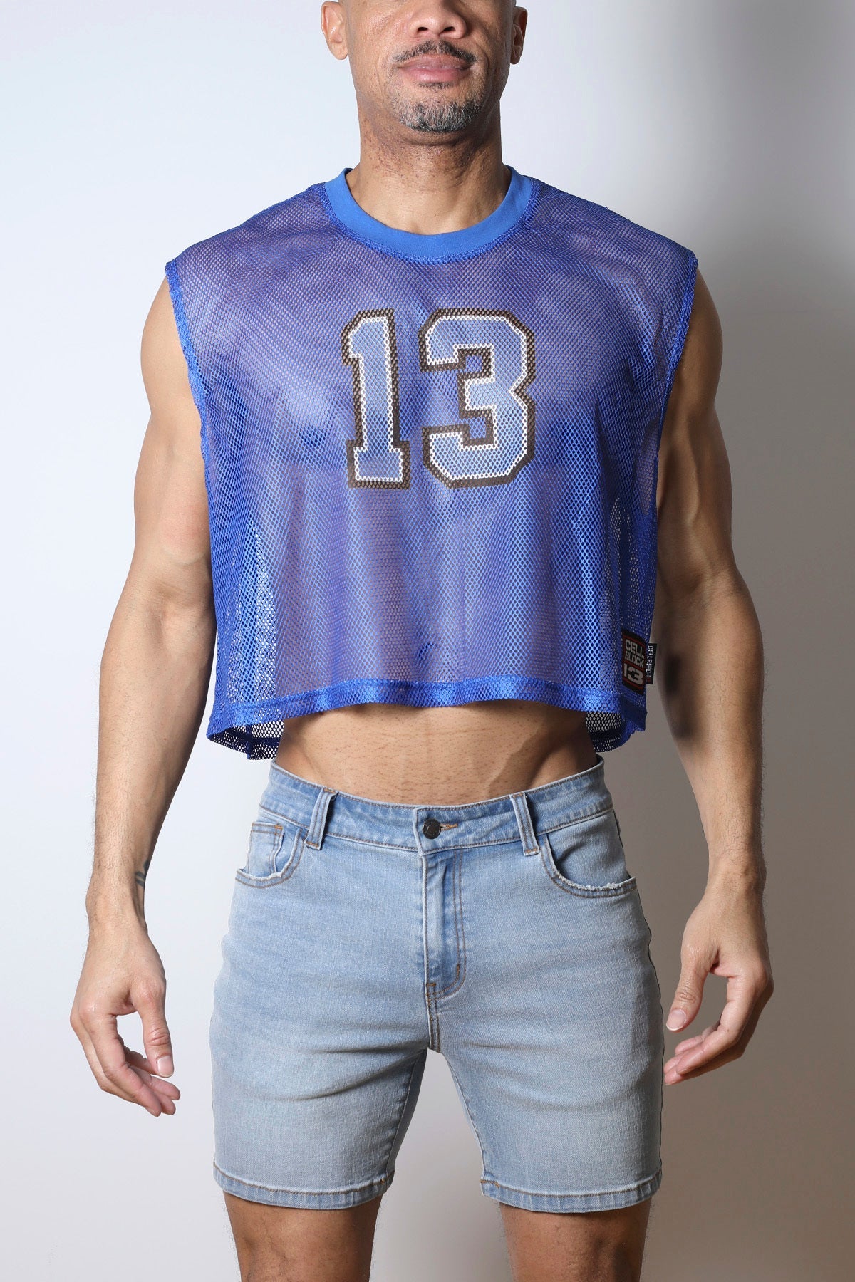 CellBlock 13 Field Goal 13 Mesh Muscle Tee - Blue