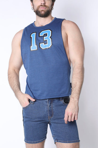 CellBlock 13 Field Goal 13 Muscle Tank - Blue