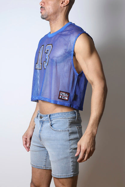 CellBlock 13 Field Goal 13 Mesh Muscle Tee - Blue