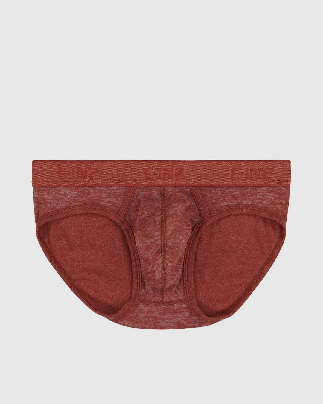 Low rise brief in a rich rust color made from soft fabric with a comfortable waistband featuring the C-IN2 logo