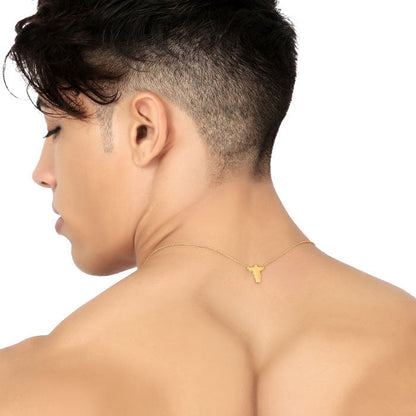 CA-RIO-CA Collier croix pour homme Le Scapulaire du Christ - Bijou de mode masculin