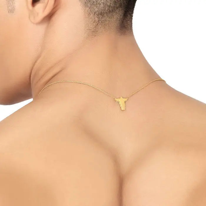 CA-RIO-CA Collier croix pour homme Le Scapulaire du Christ - Bijou de mode masculin