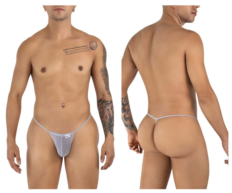 CandyMan 9586 G-String Color Gray Mesh - SeductiveUtopia.net