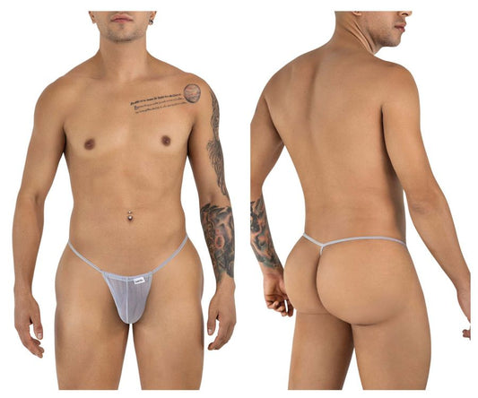 CandyMan 9586 G-String Color Gray Mesh - SeductiveUtopia.net