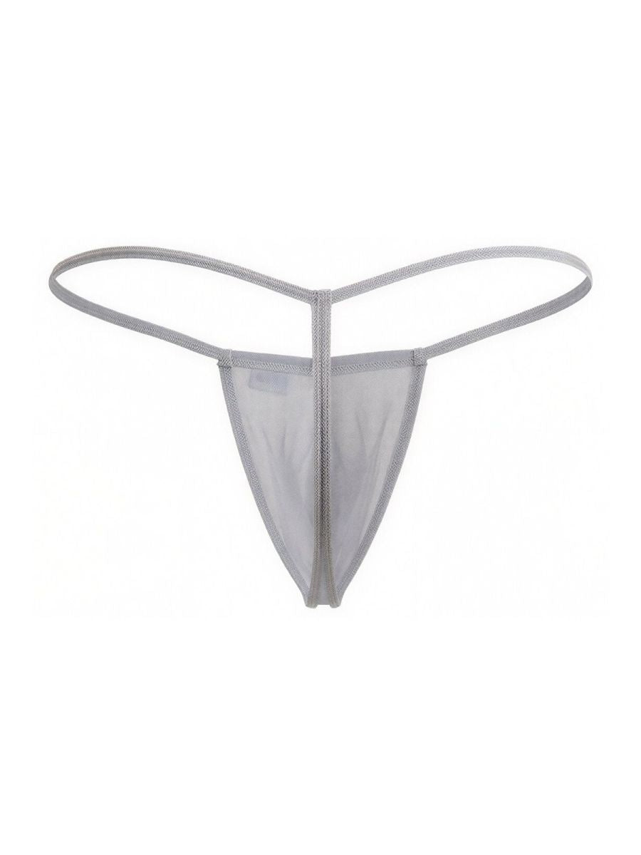 CandyMan 9586 G-String Color Gray Mesh - SeductiveUtopia.net